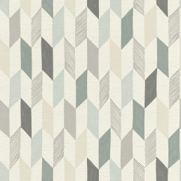 Papier peint intissé GEOMETRIK bleu/gris/beige